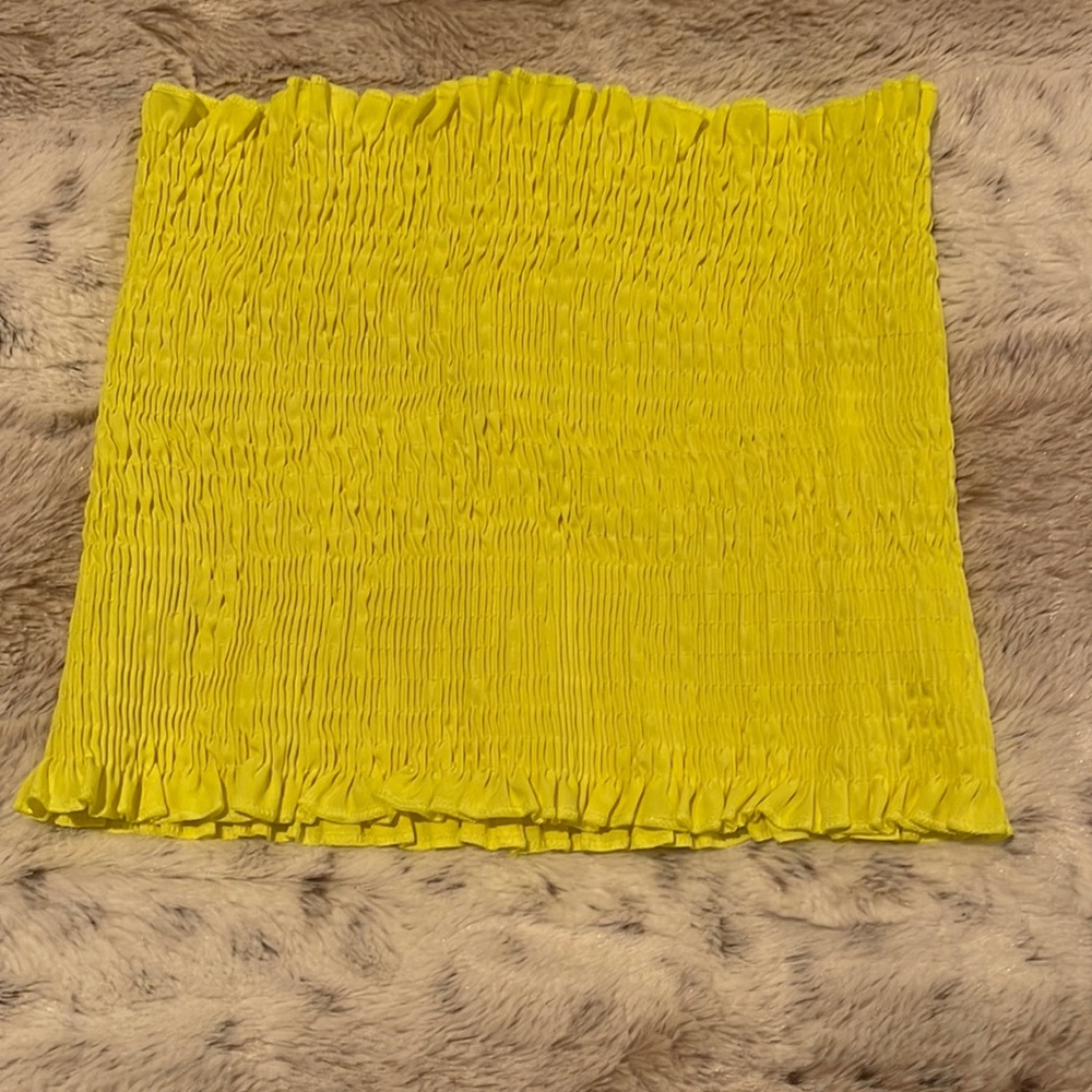 Neon yellow tube top size M
